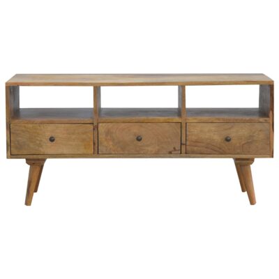 Nordic Style TV Unit with 3 Drawers