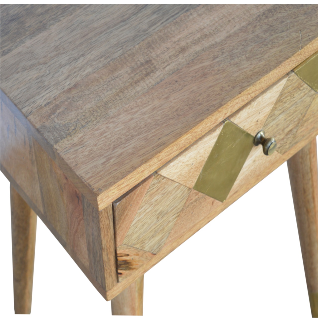 1 Drawer Gold Brass Bedside - Image 7