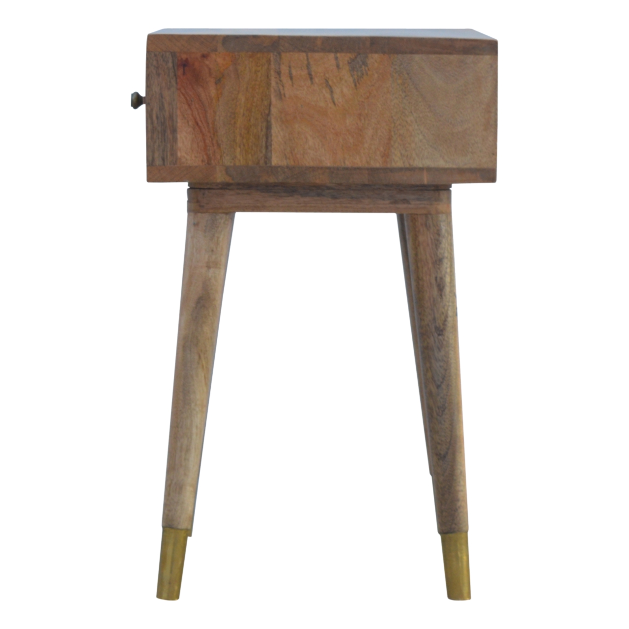 1 Drawer Gold Brass Bedside - Image 9