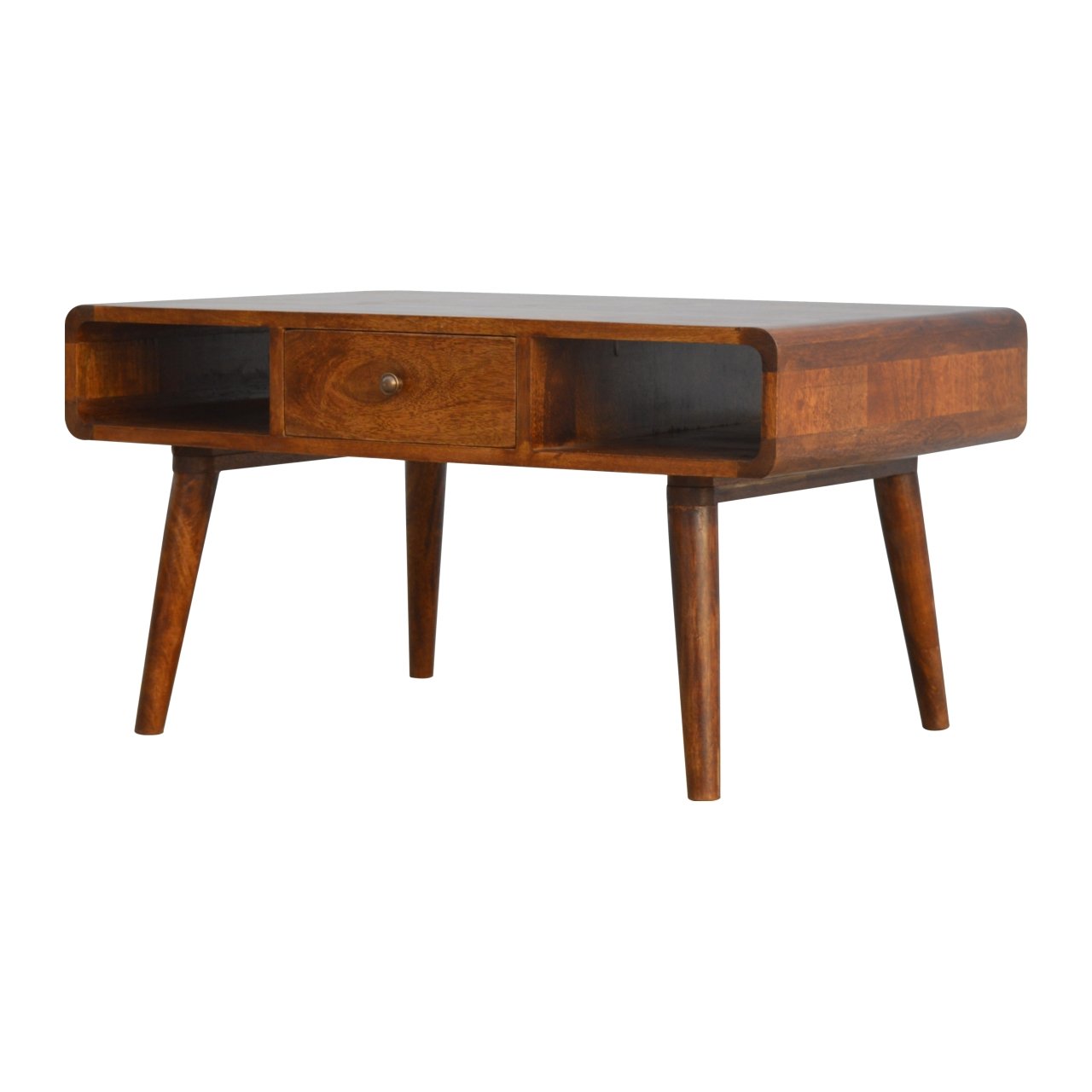 Curved Chestnut Coffee Table - Image 3