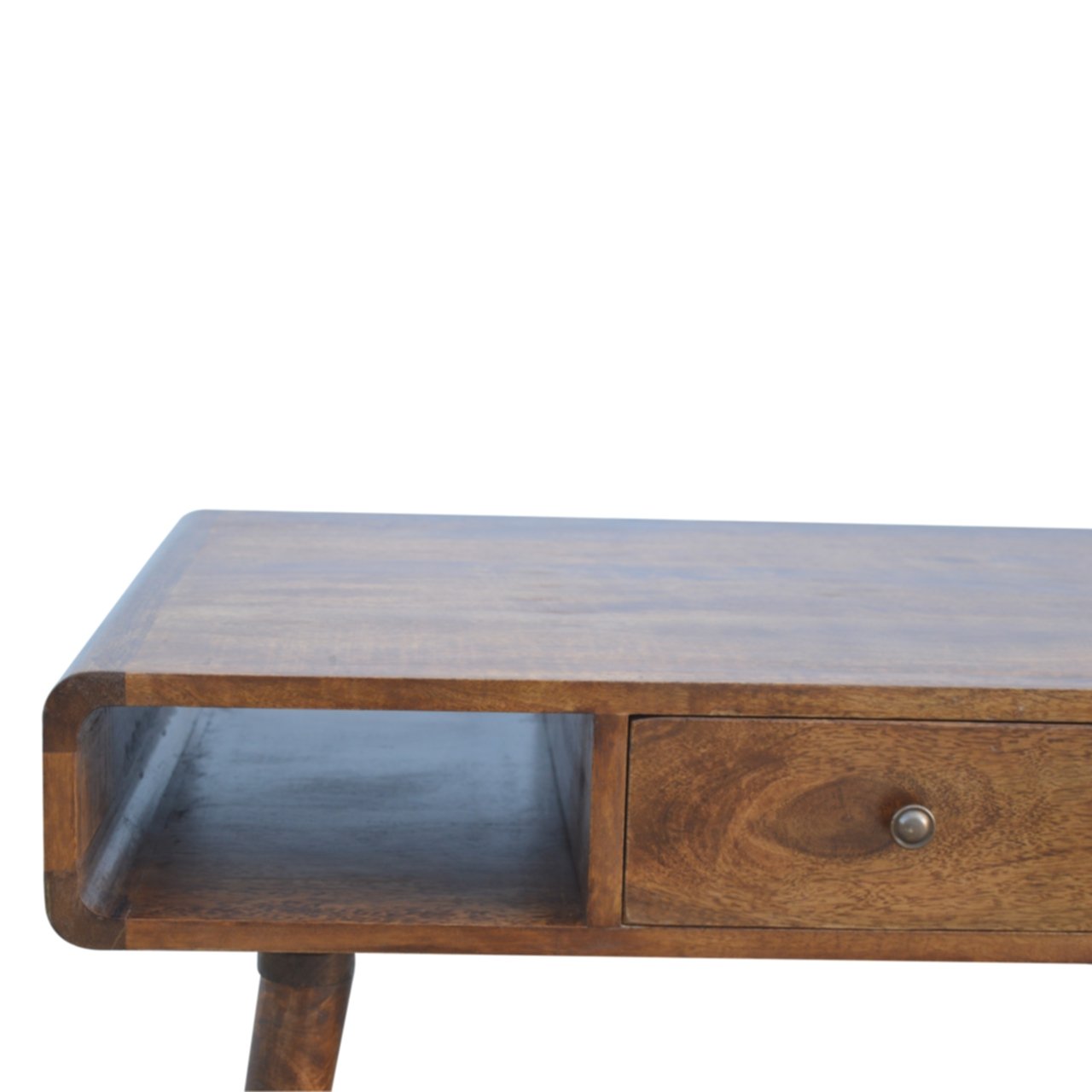 Curved Chestnut Coffee Table - Image 6