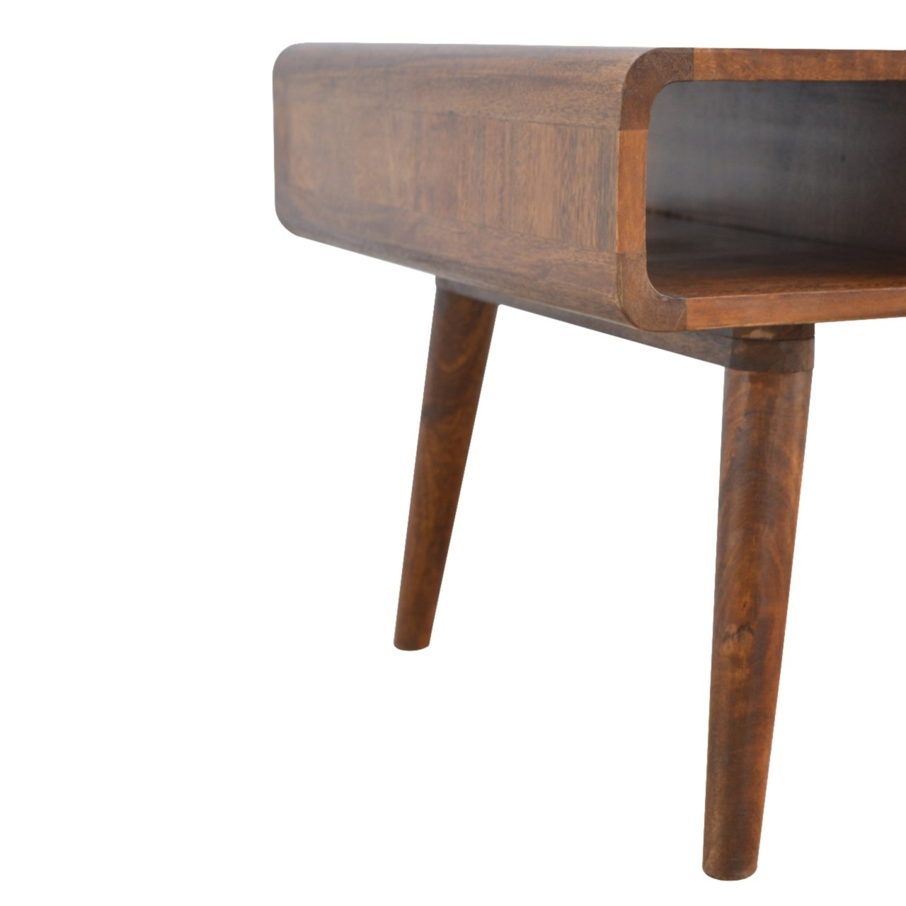Curved Chestnut Coffee Table - Image 8
