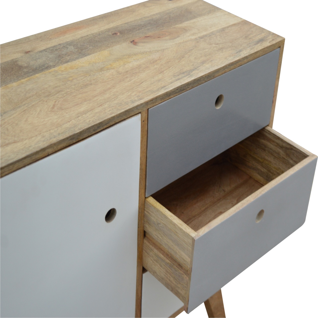 Two Tone Hand Painted Cabinet - Image 6