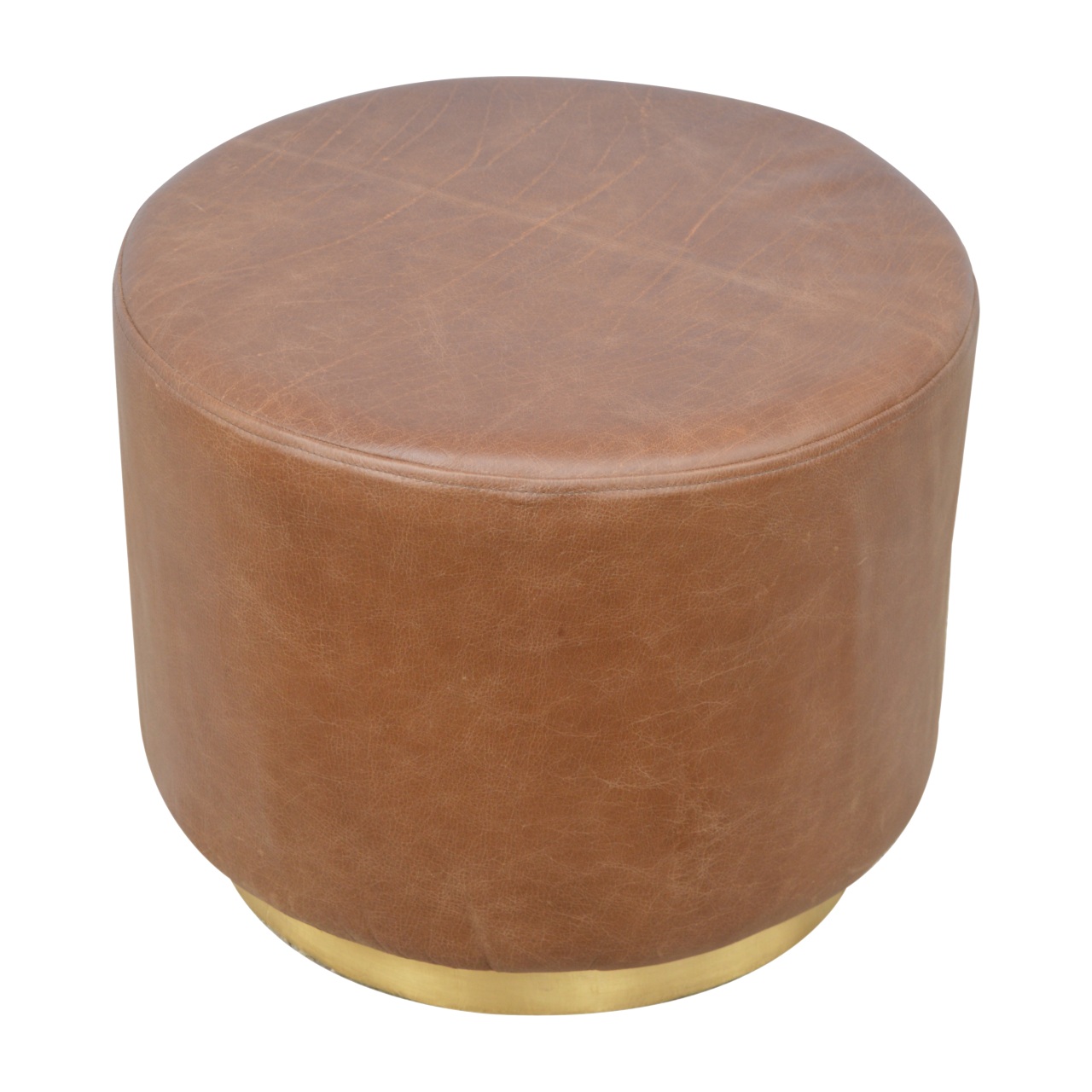 Buffalo Footstool with Gold Base - Image 8