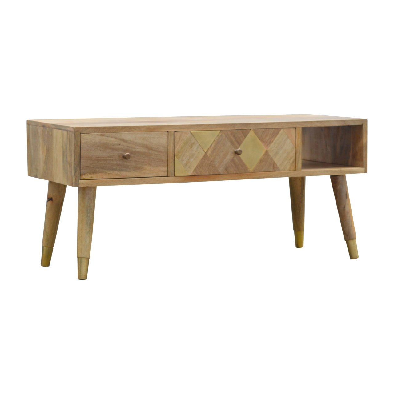 Oak-ish Gold Inlay Media Unit - Image 3