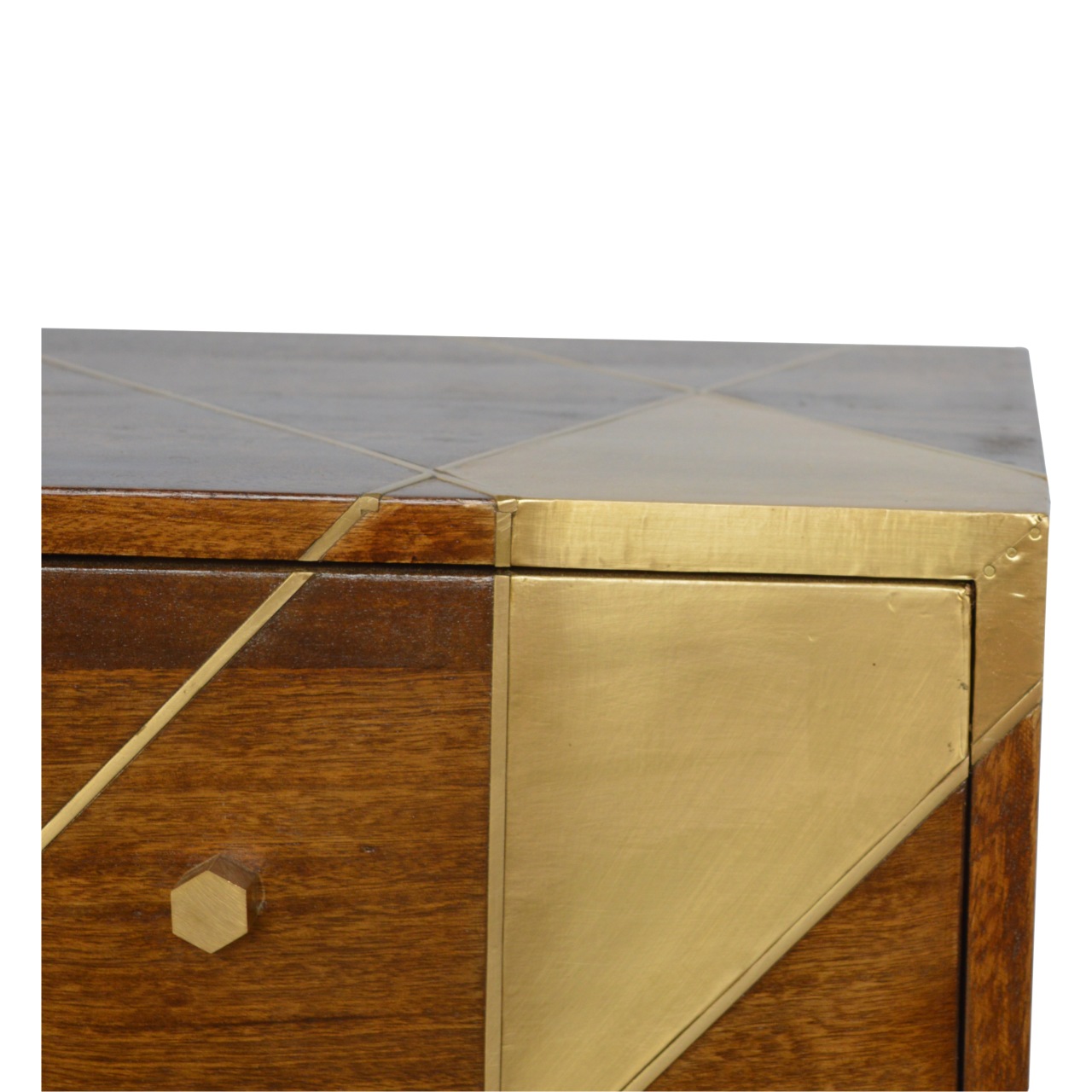 Gold Geometric Chestnut Bedside - Image 6