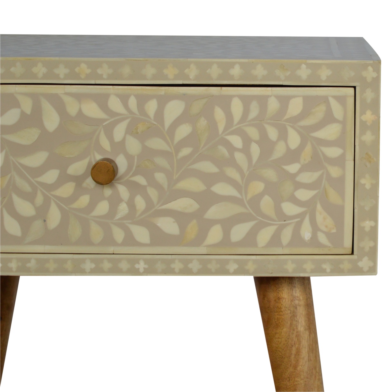 Floral Bone Inlay Bedside - Image 4