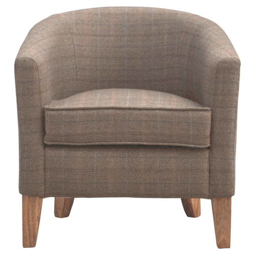 Upholstered Tweed Tub Chair - Image 10
