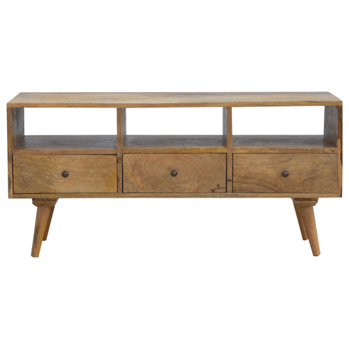 Nordic Style TV Unit with 3 Drawers - Image 2
