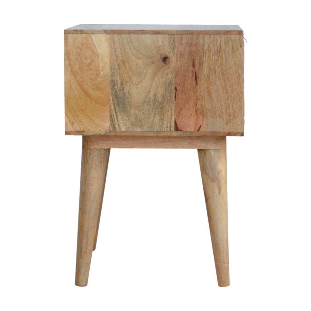 Sleek White Carved Bedside - Image 8