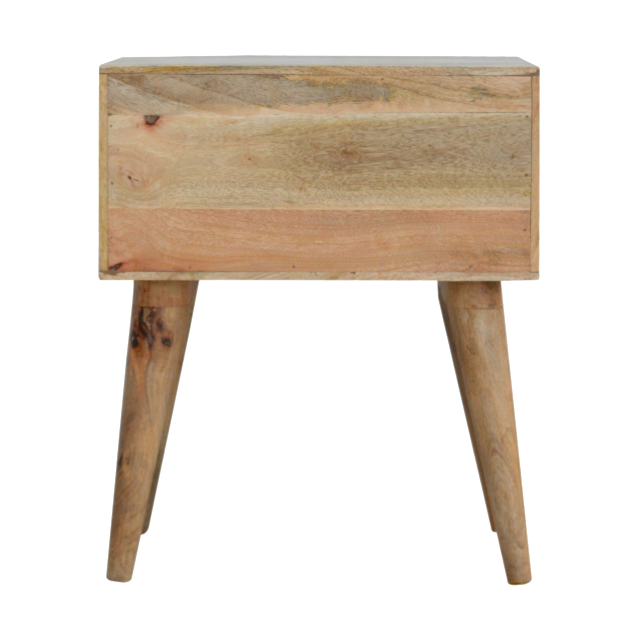 Sleek White Carved Bedside - Image 9