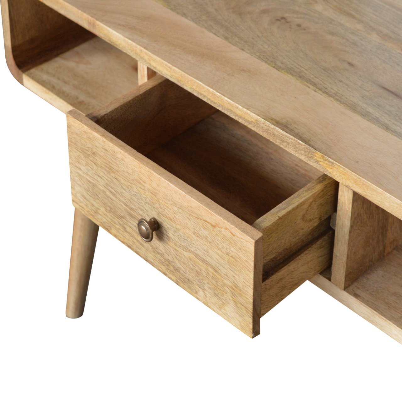Curved Oak-ish Coffee Table - Image 6