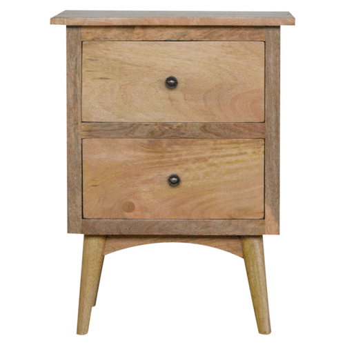 Nordic Style Bedside with 2 Drawers - Image 2