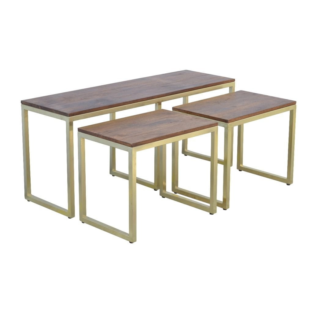 Chunky Gold Table Set of 3 - Image 4