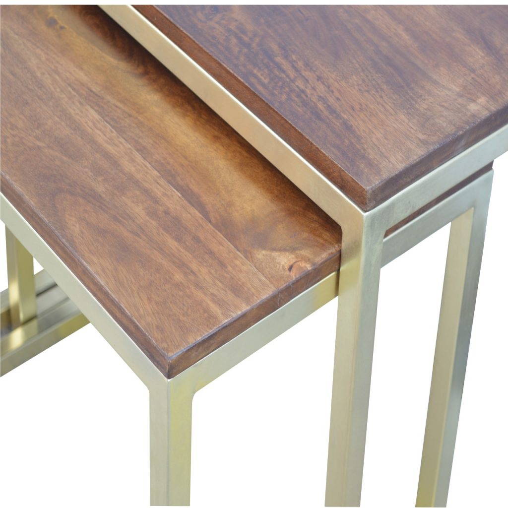 Chunky Gold Table Set of 3 - Image 3