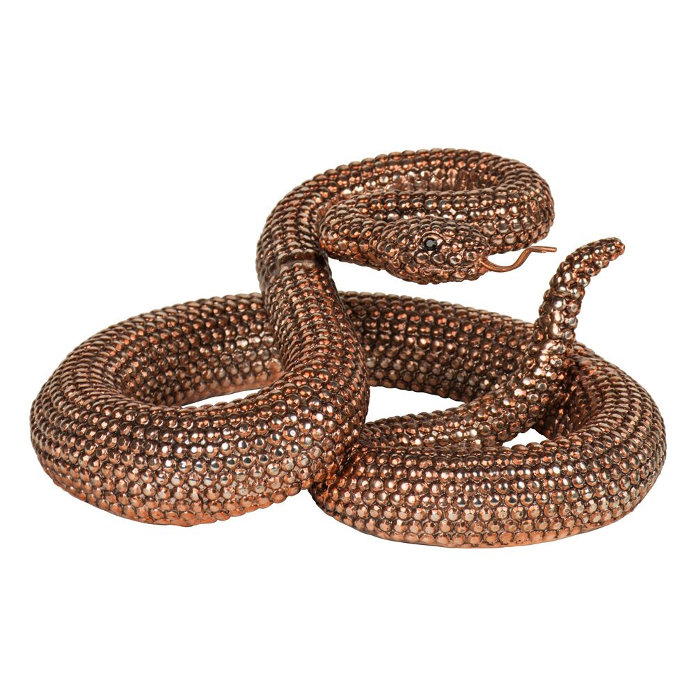 Bronze Coiled Rattlesnake Figurine - Image 2