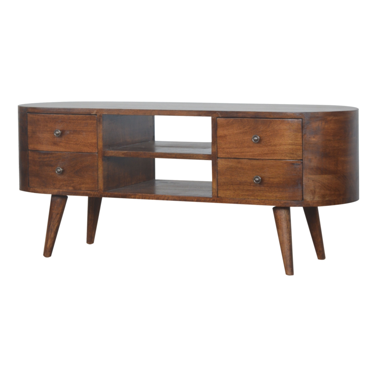 Chestnut Rounded Entertainment Unit - Image 3