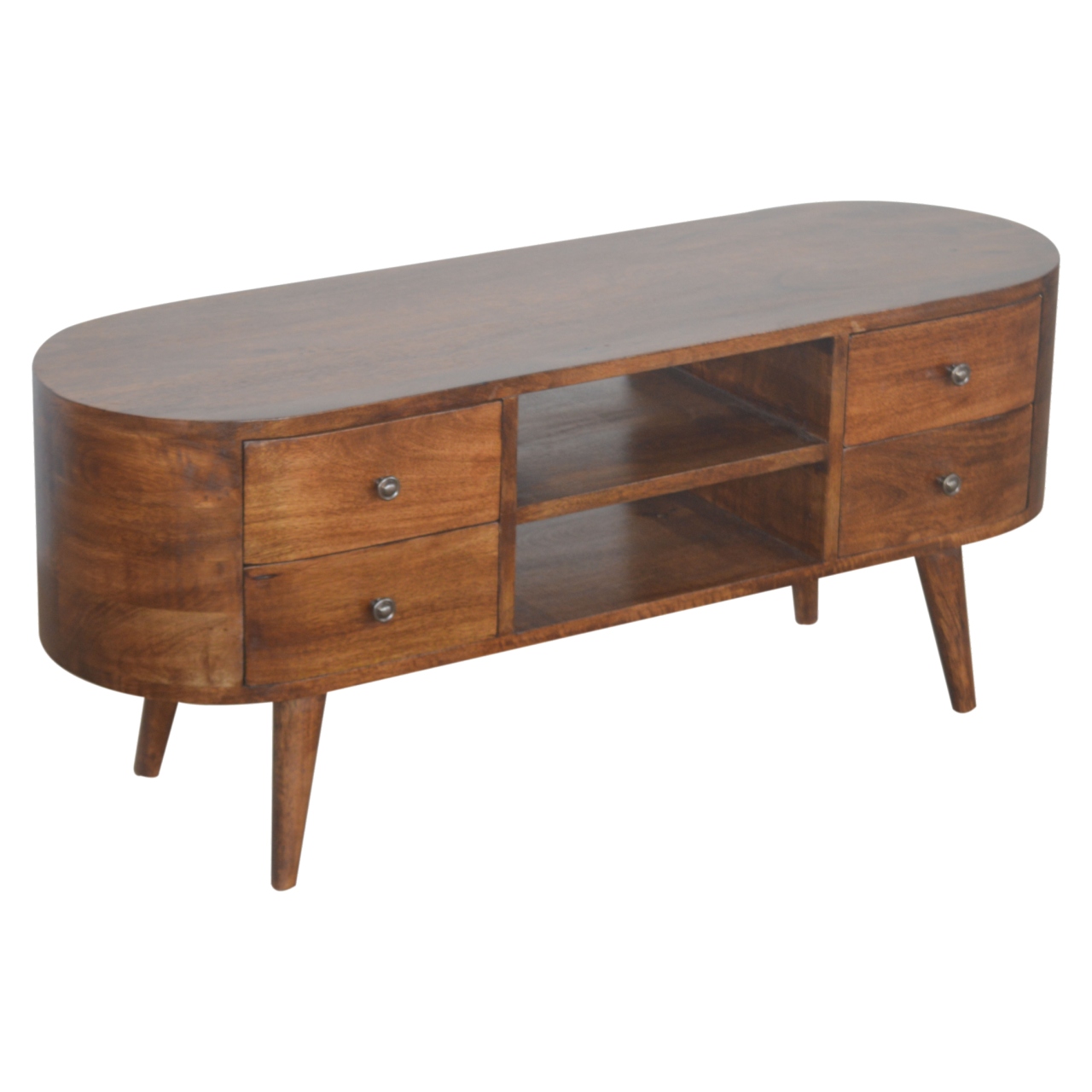 Chestnut Rounded Entertainment Unit - Image 4