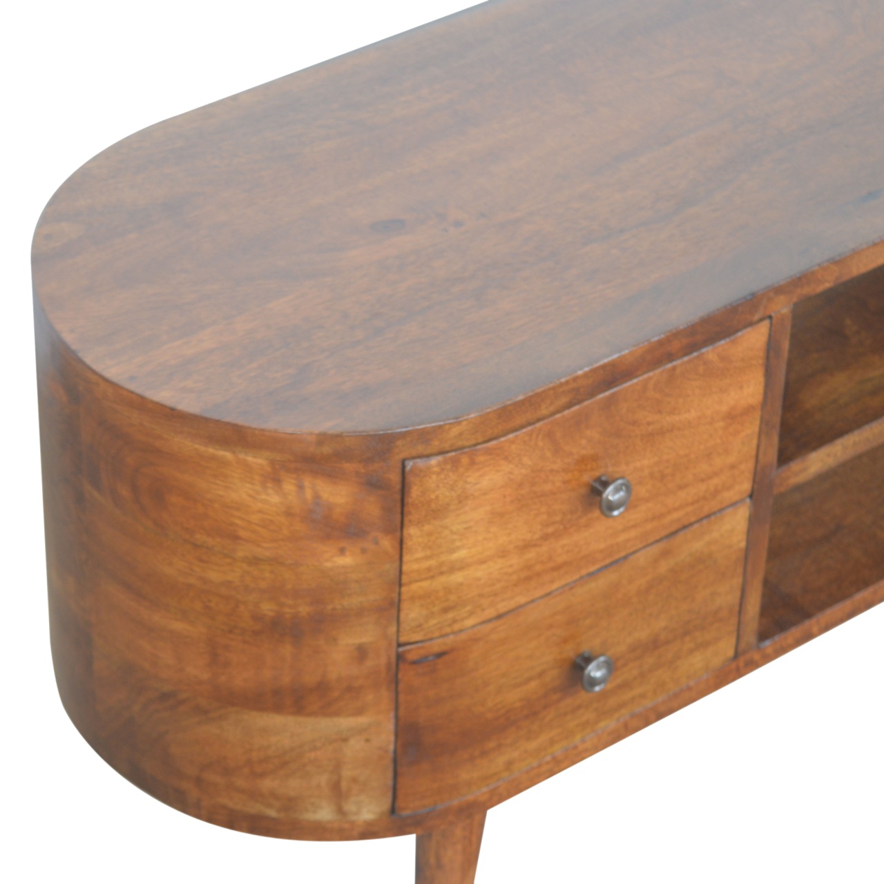 Chestnut Rounded Entertainment Unit - Image 5