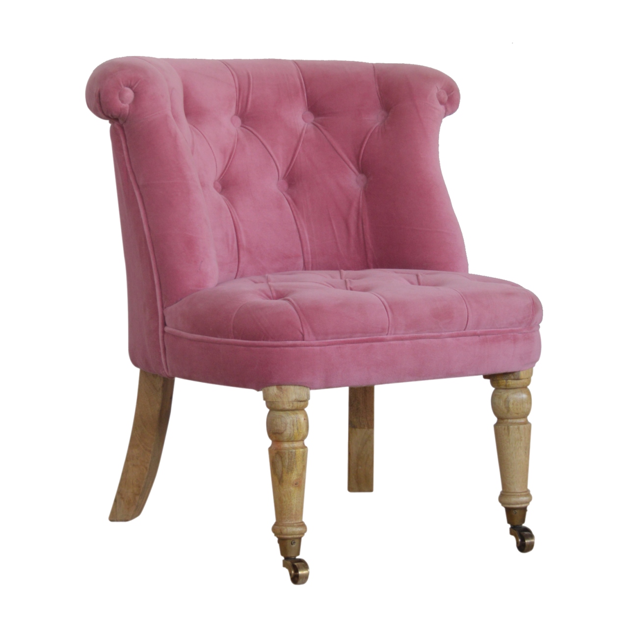 Pink Velvet Accent Chair - Image 4