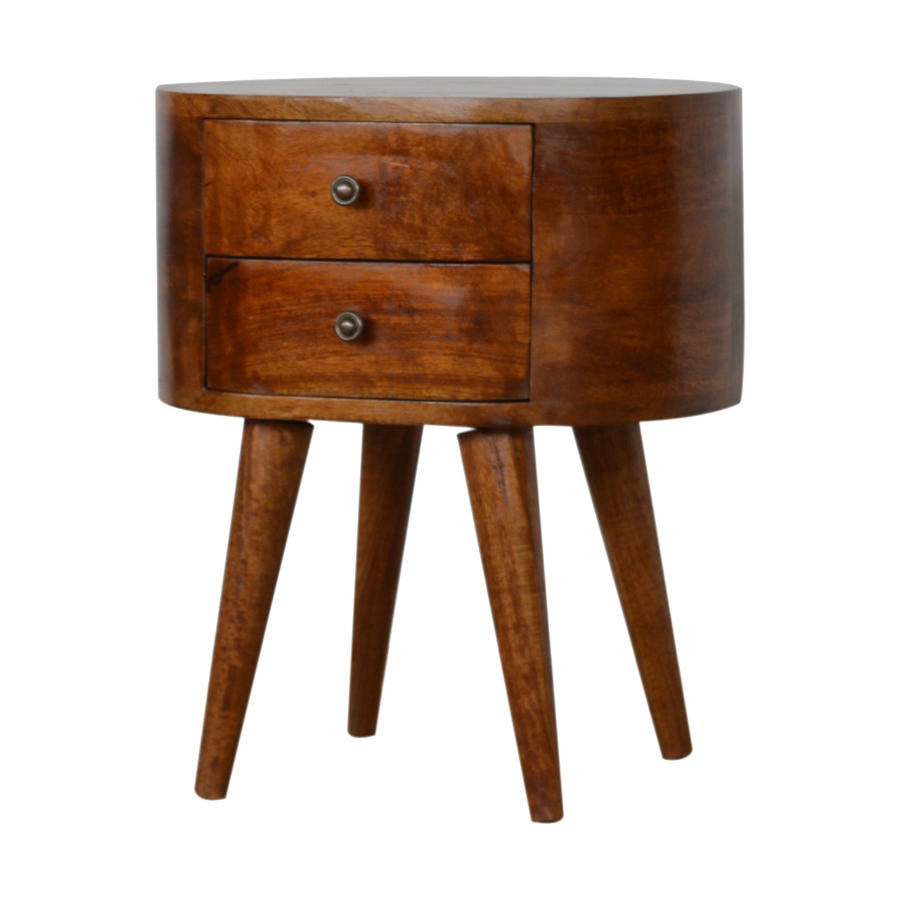 Chestnut Rounded Bedside Table - Image 3