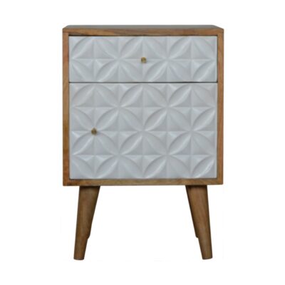 Daisy Carved 1 Door Bedside