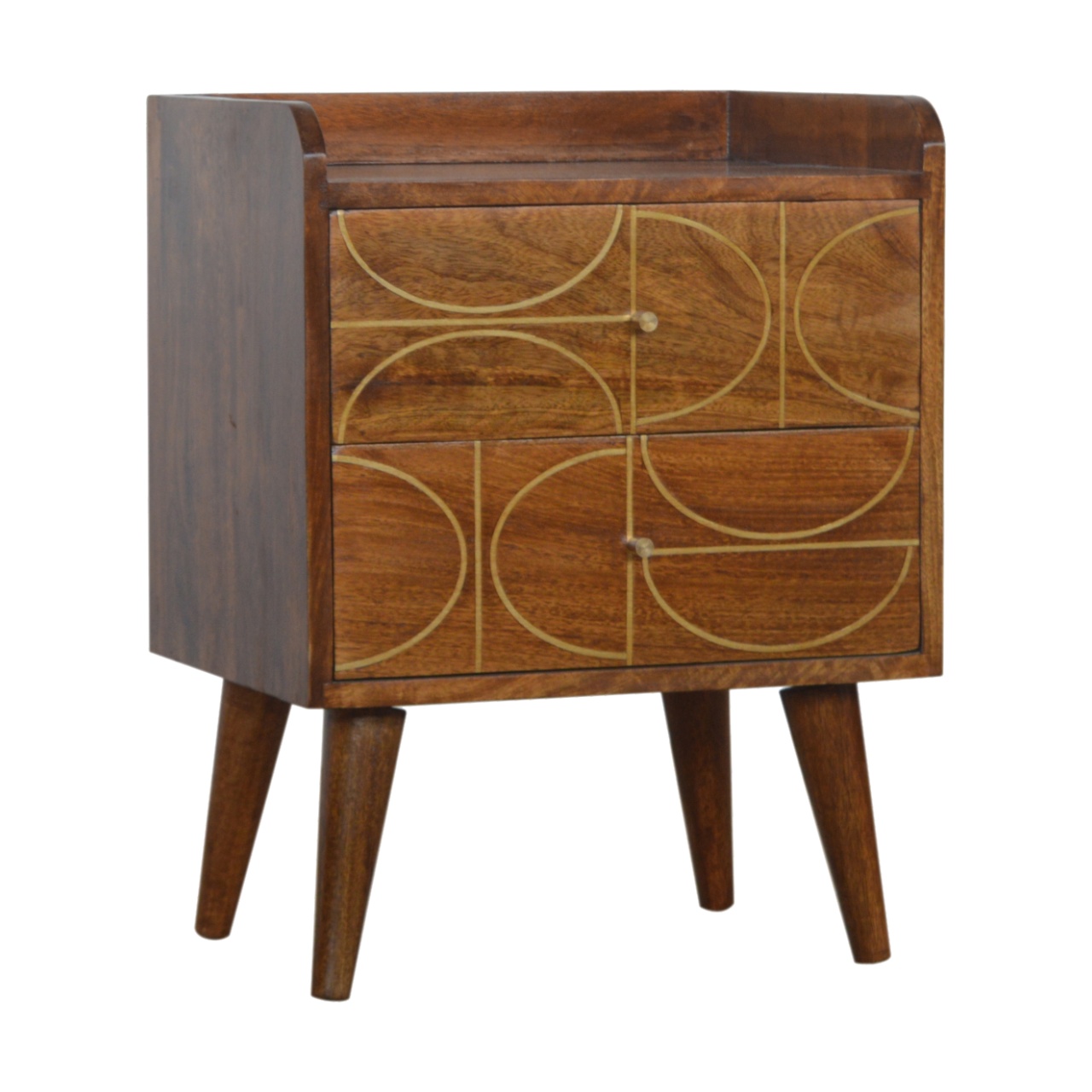 Chestnut Inlay Abstract Bedside - Image 4