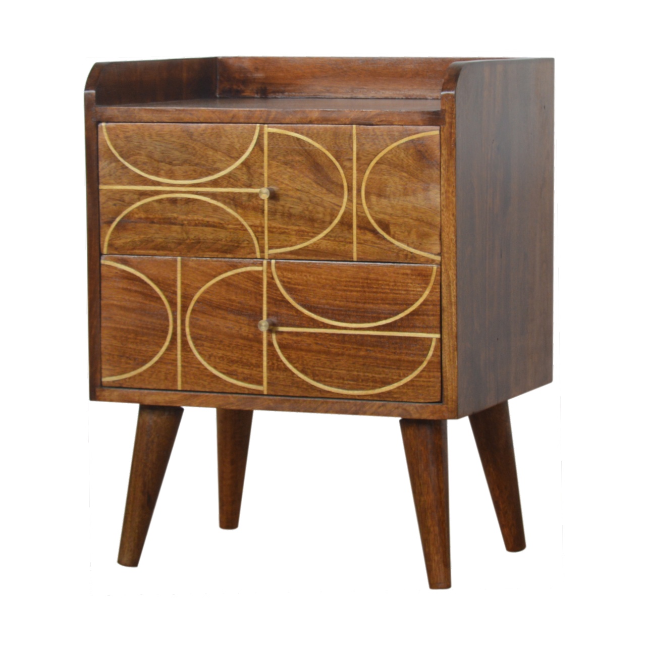 Chestnut Inlay Abstract Bedside - Image 3