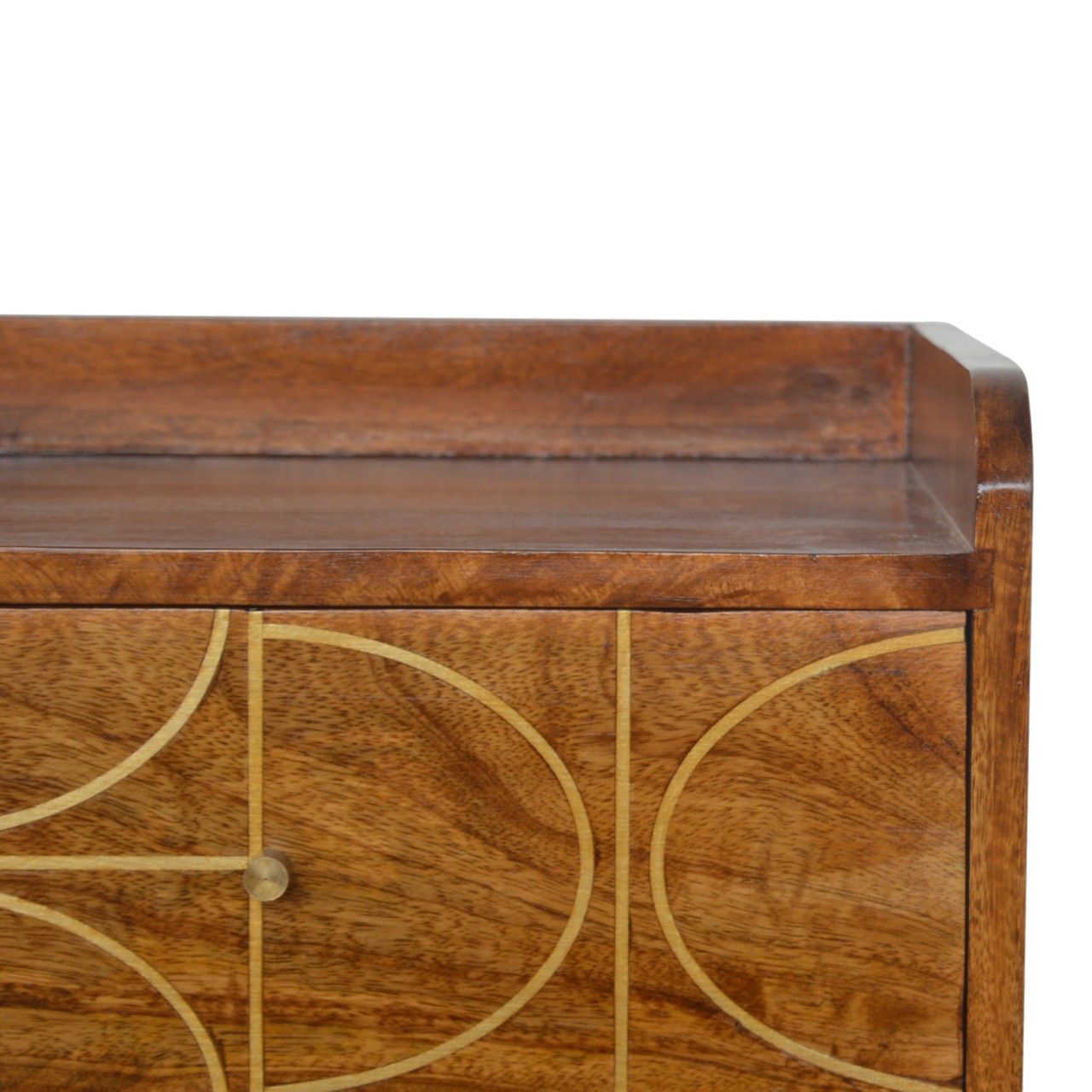 Chestnut Inlay Abstract Bedside - Image 6