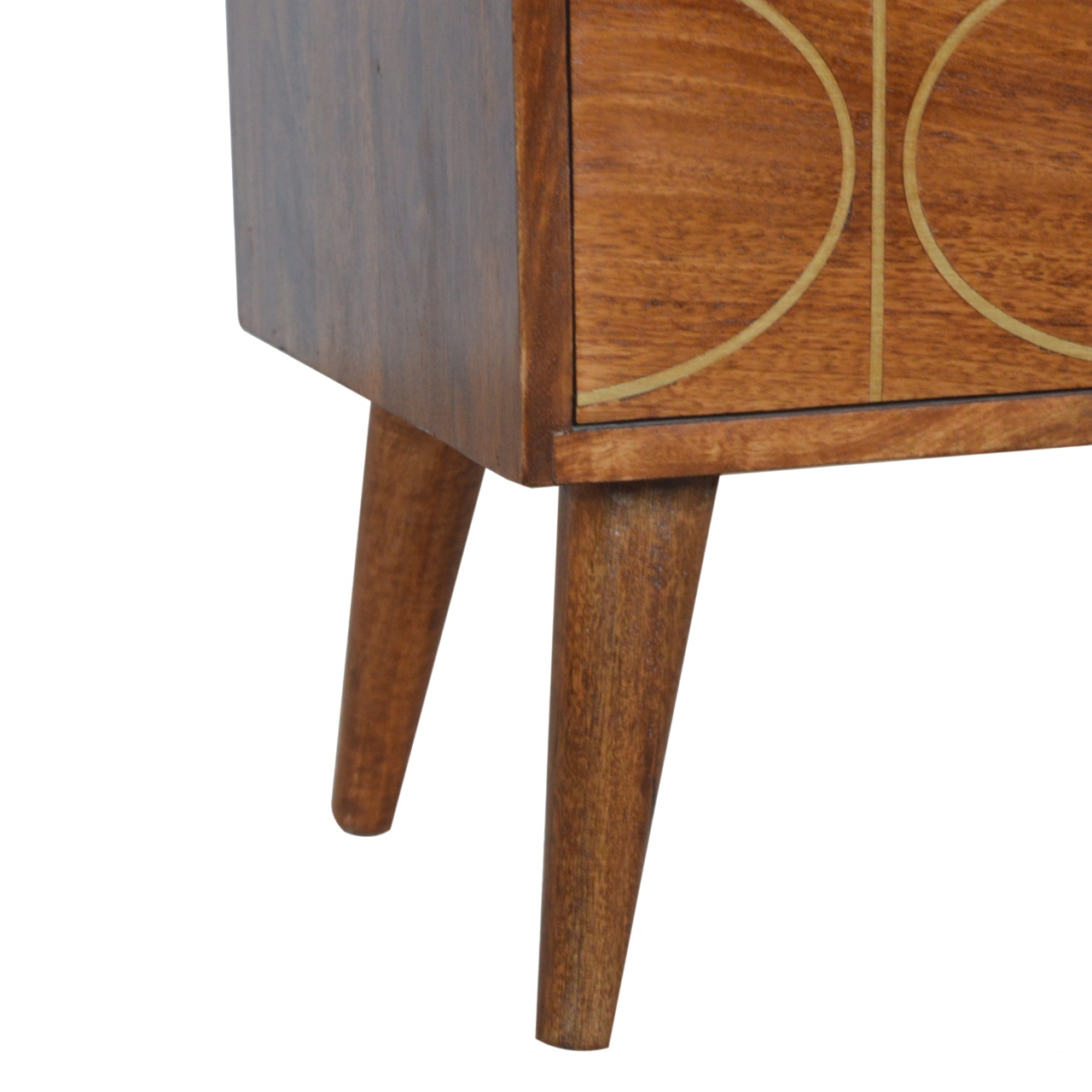 Chestnut Inlay Abstract Bedside - Image 8