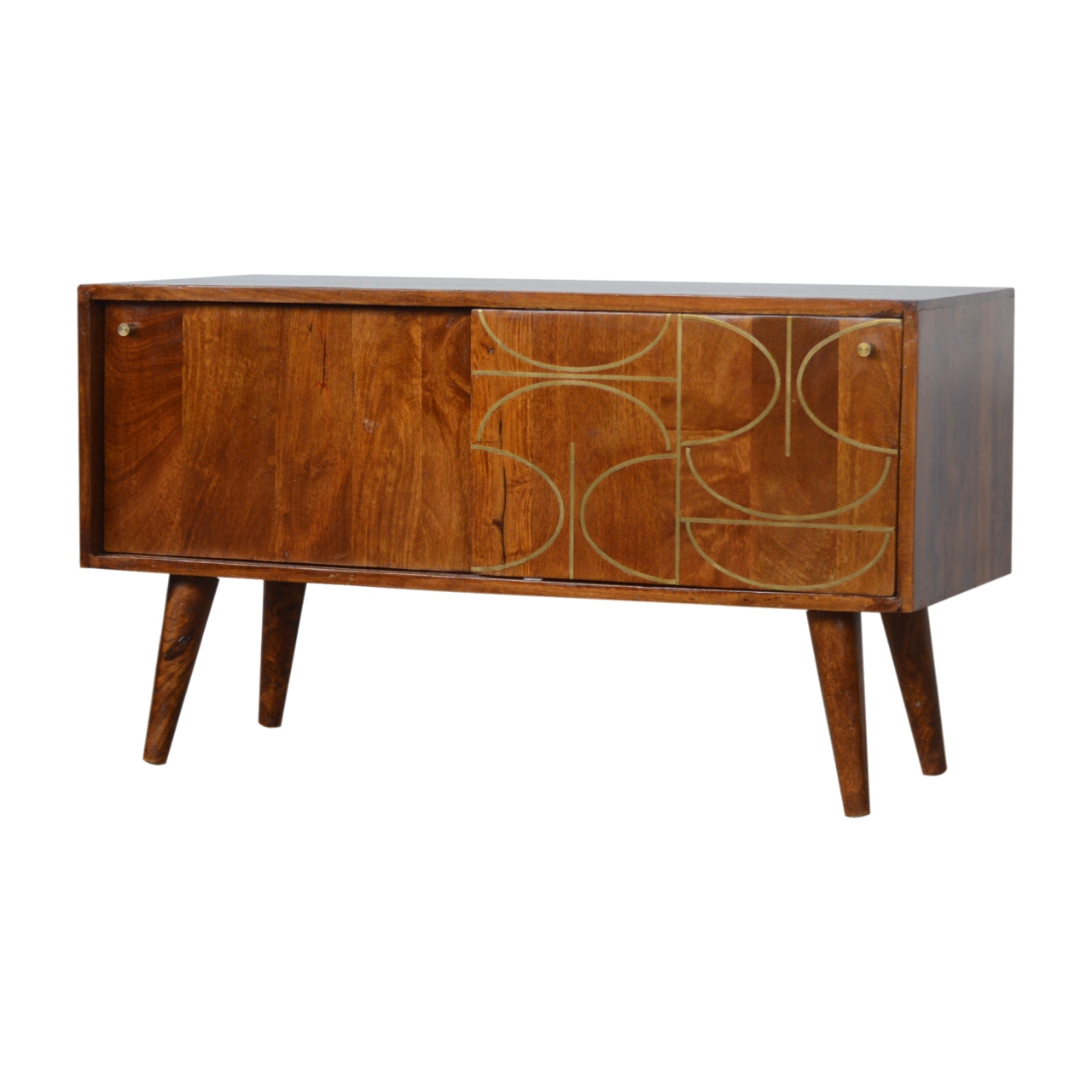 Chestnut Abstract Inlay Sideboard - Image 3