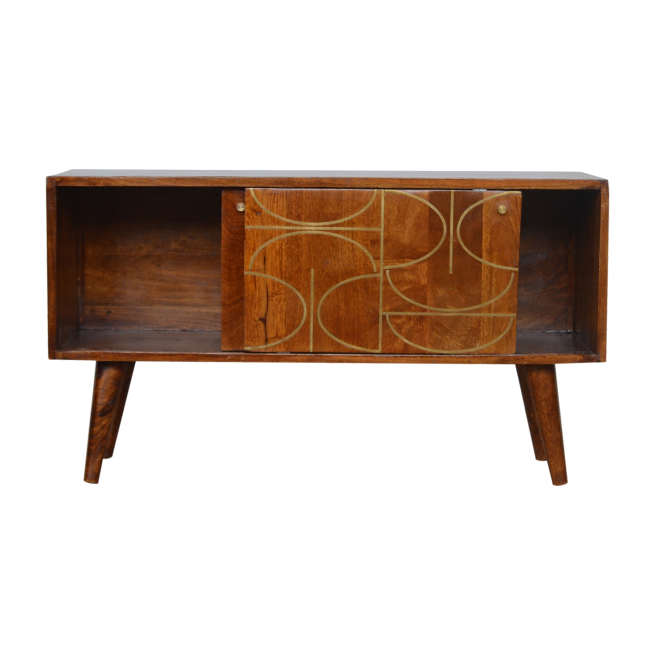 Chestnut Abstract Inlay Sideboard - Image 7