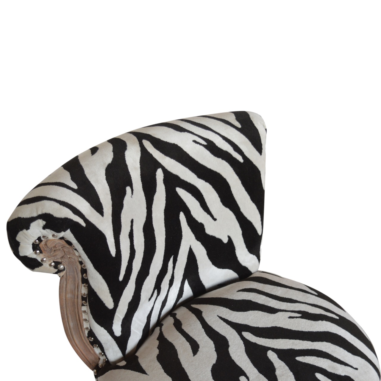 Zebra Printed Studded Chair - Image 6