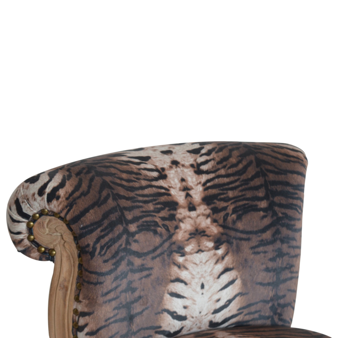 Tiger Printed Studded Chair - Image 5