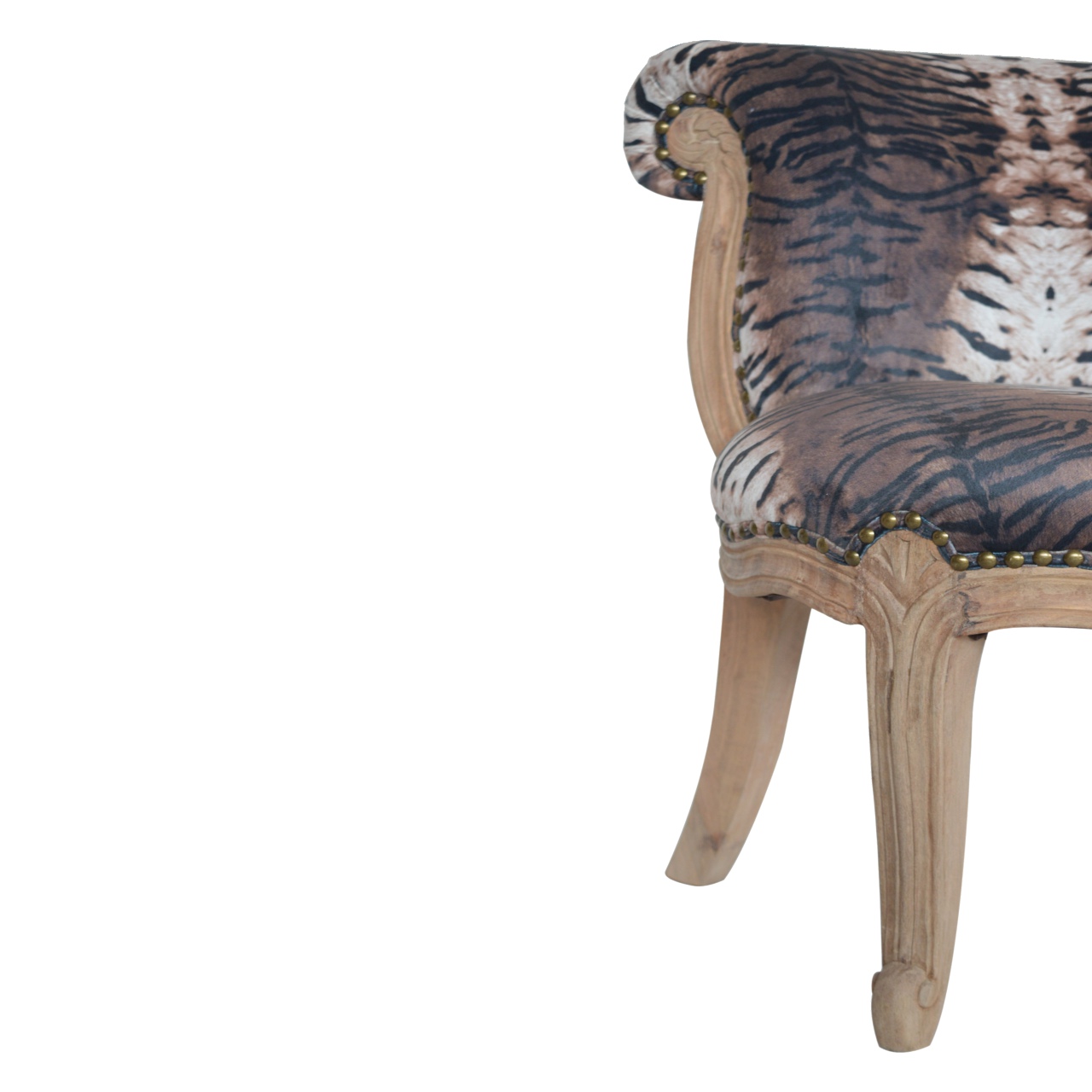 Tiger Printed Studded Chair - Image 6