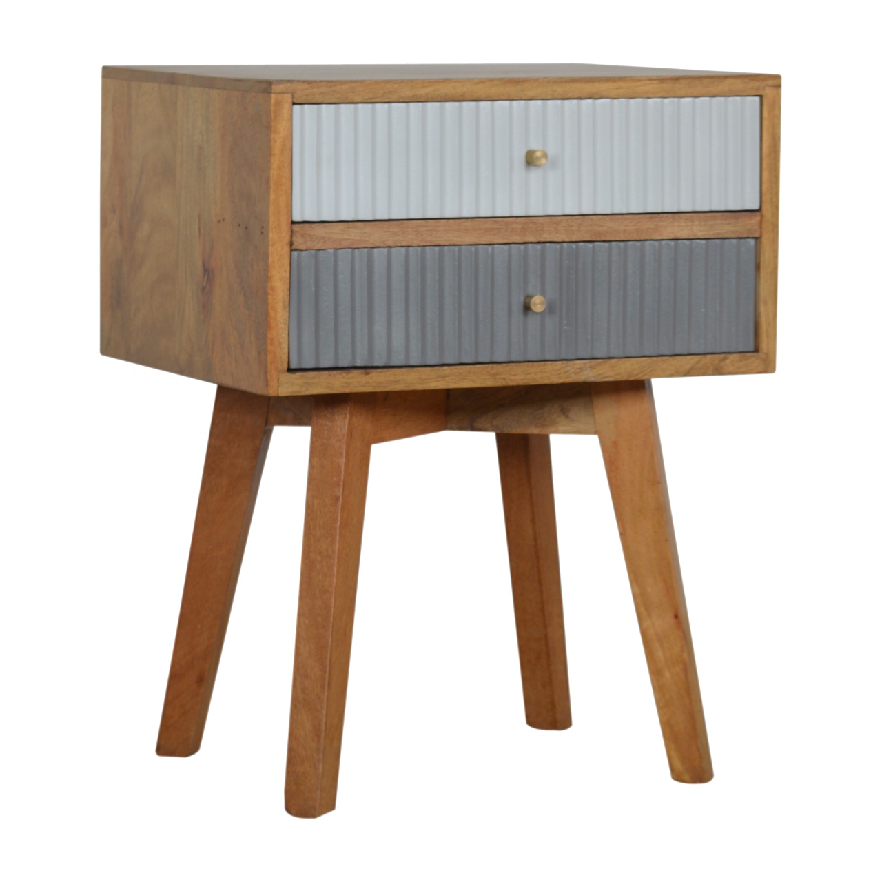 Line Grey Painted Bedside - Image 4