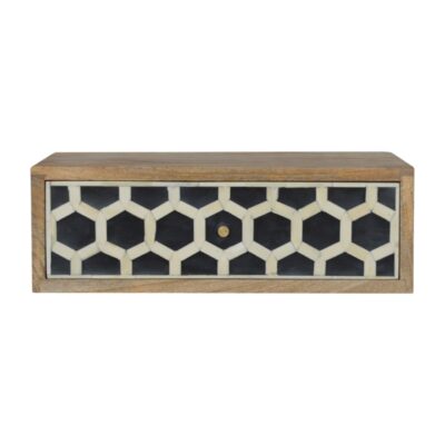 Wall Mounted Bone Inlay Bedside
