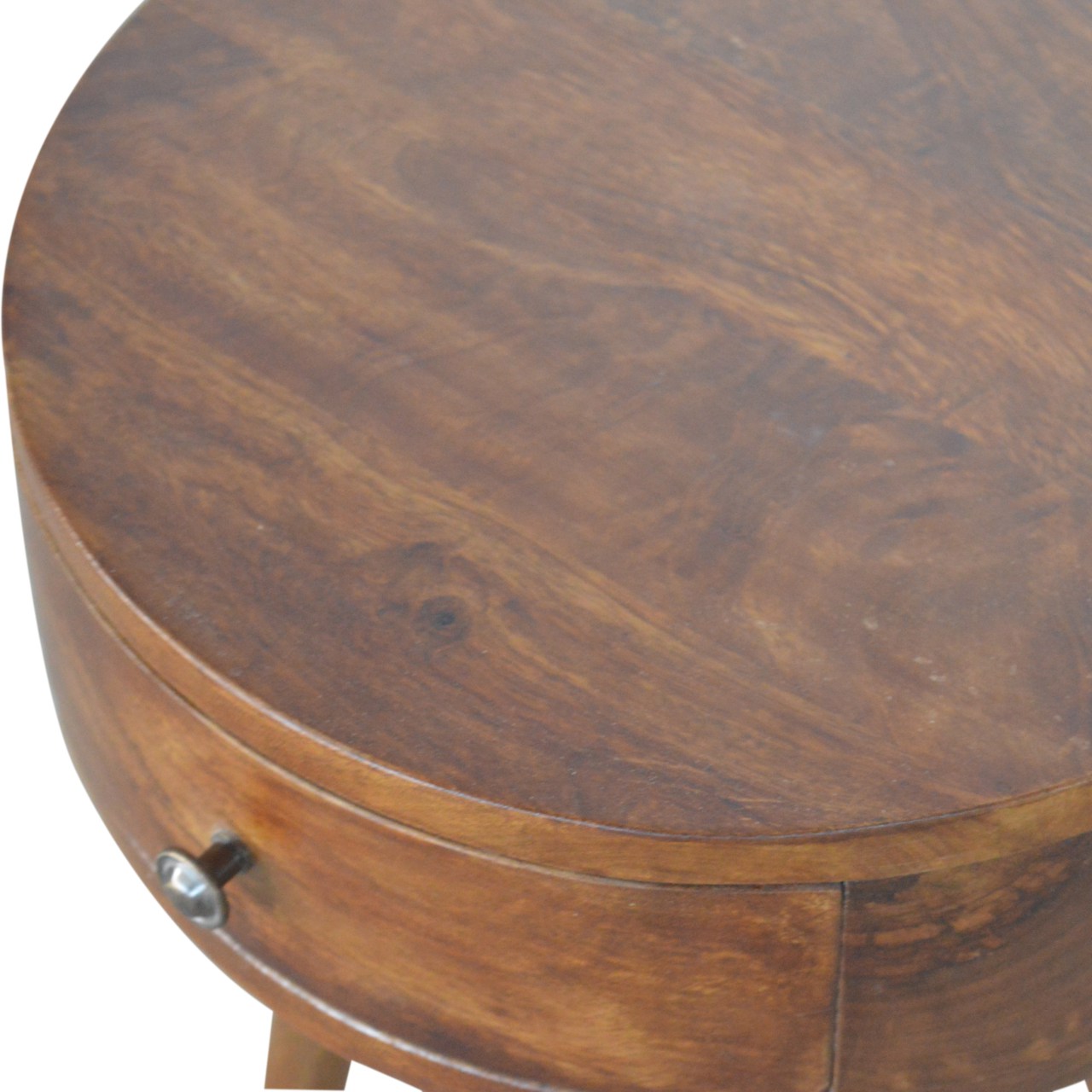 Nordic Chestnut Circular Bedside - Image 5