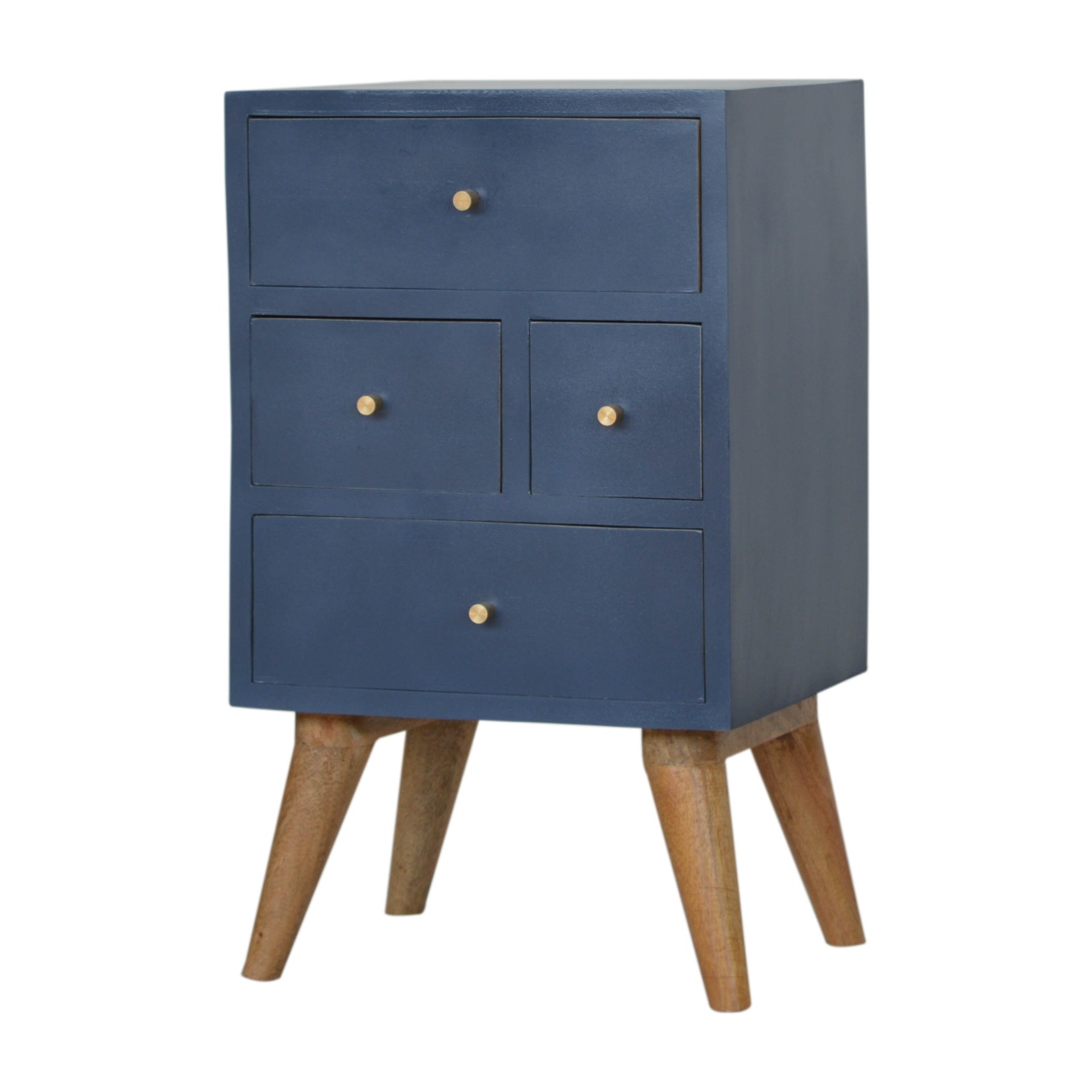 Navy 4 Drawer Bedside - Image 9