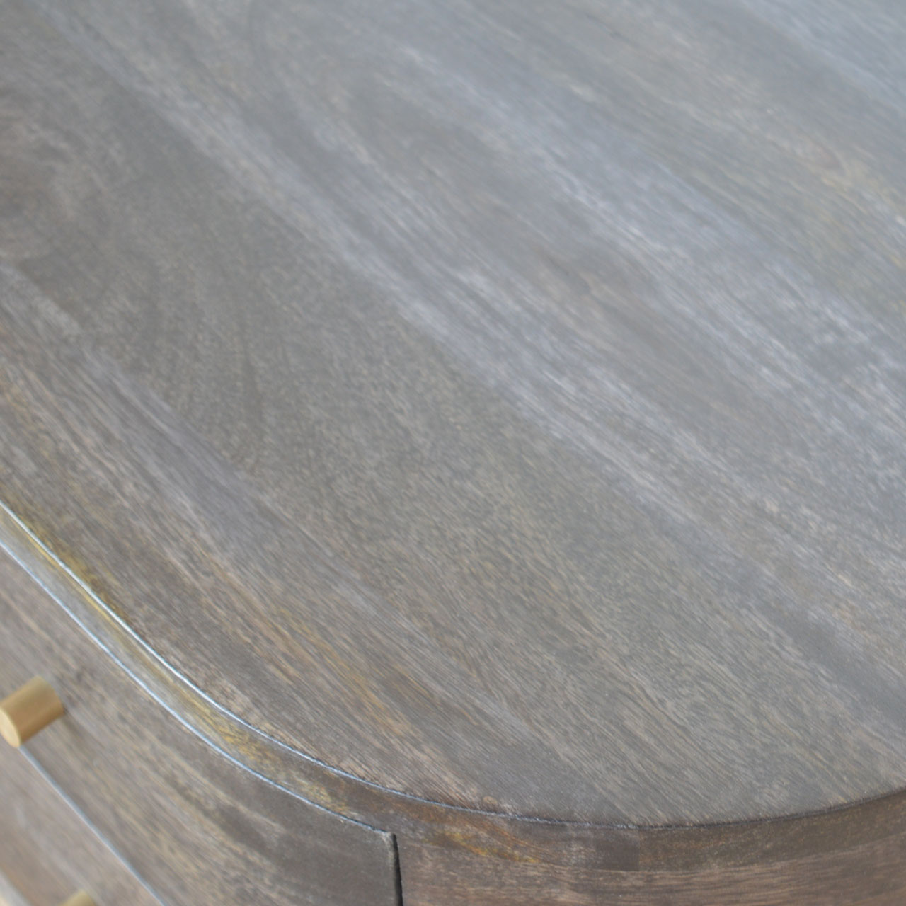 Ash Black Bedside with Brass Legs - Image 6