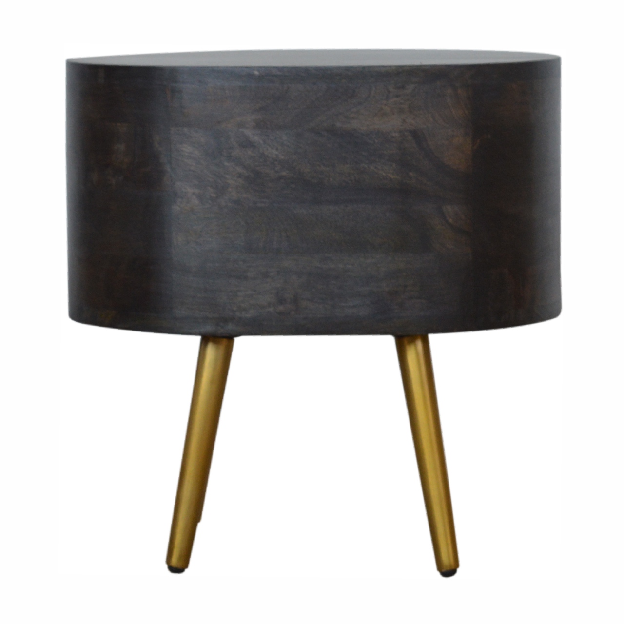 Ash Black Bedside with Brass Legs - Image 2