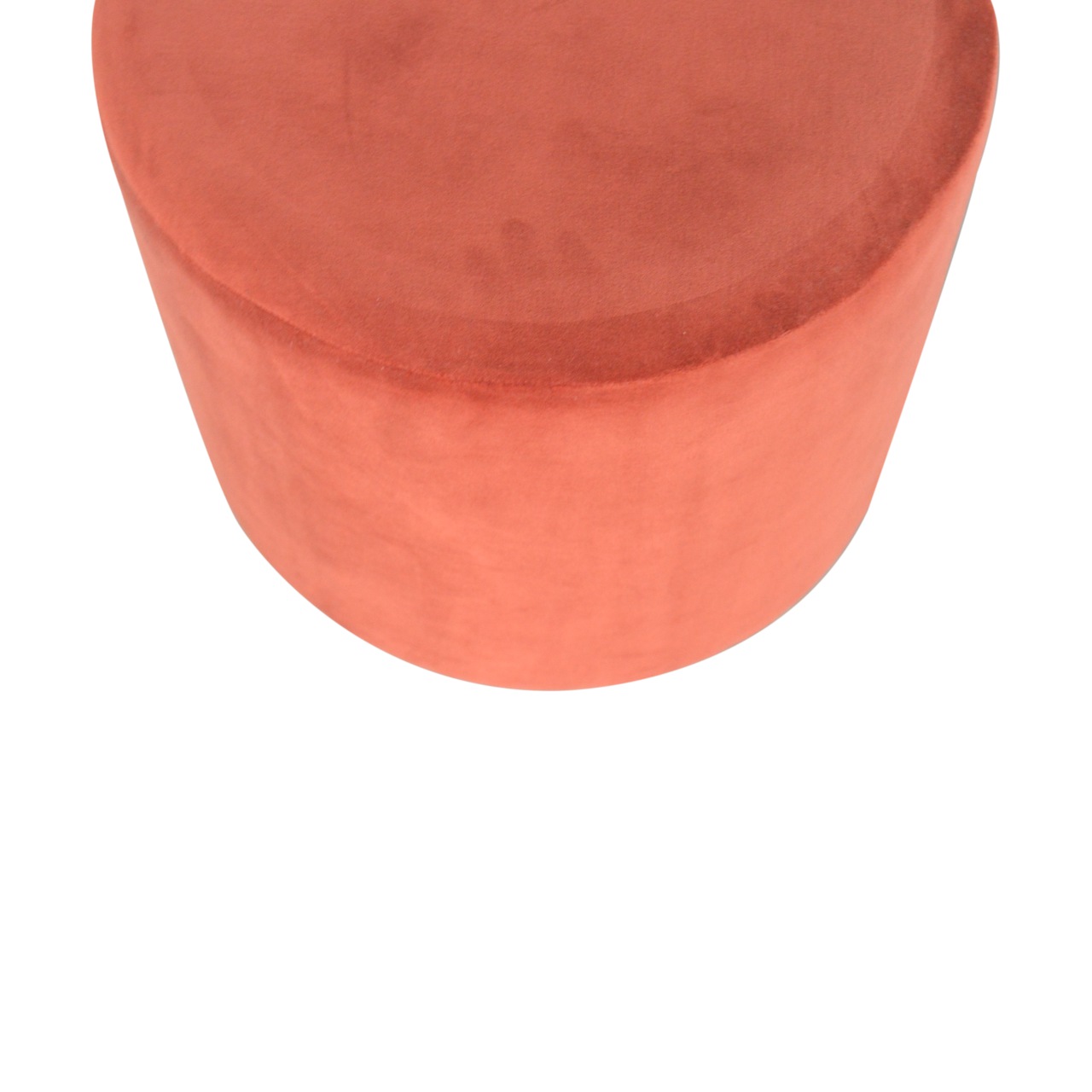 Brick Red Velvet Gold Footstool - Image 6