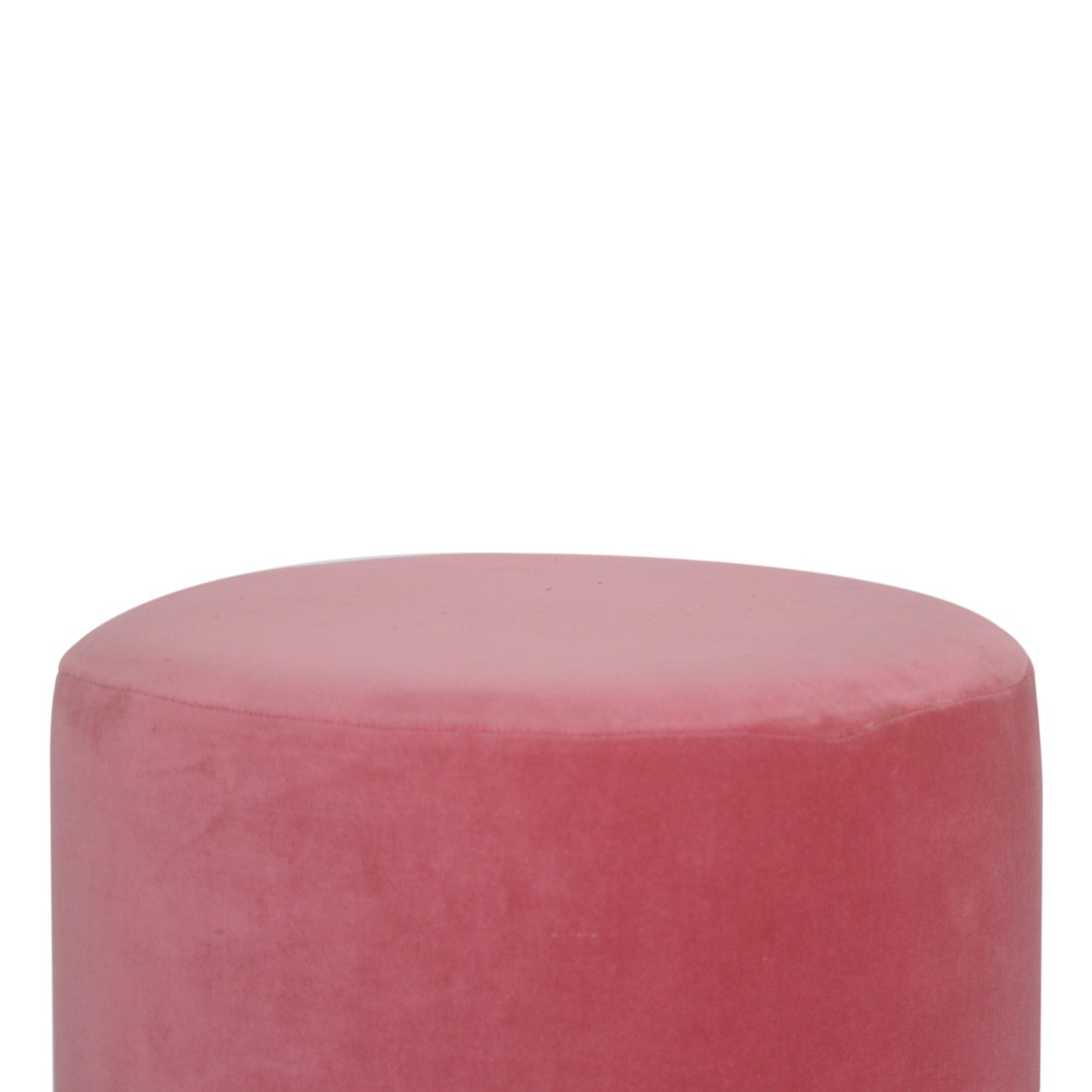 Large Pink Footstool with Gold Base - Image 5