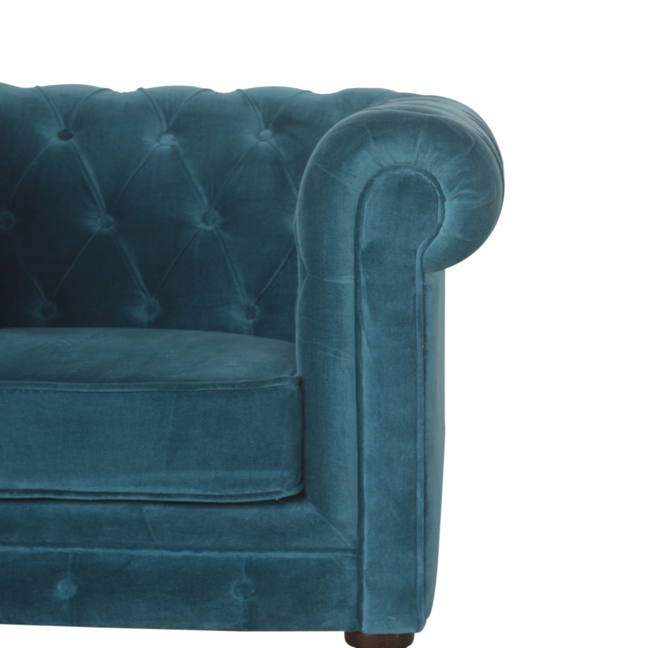 Teal Velvet Chesterfield Armchair - Image 6