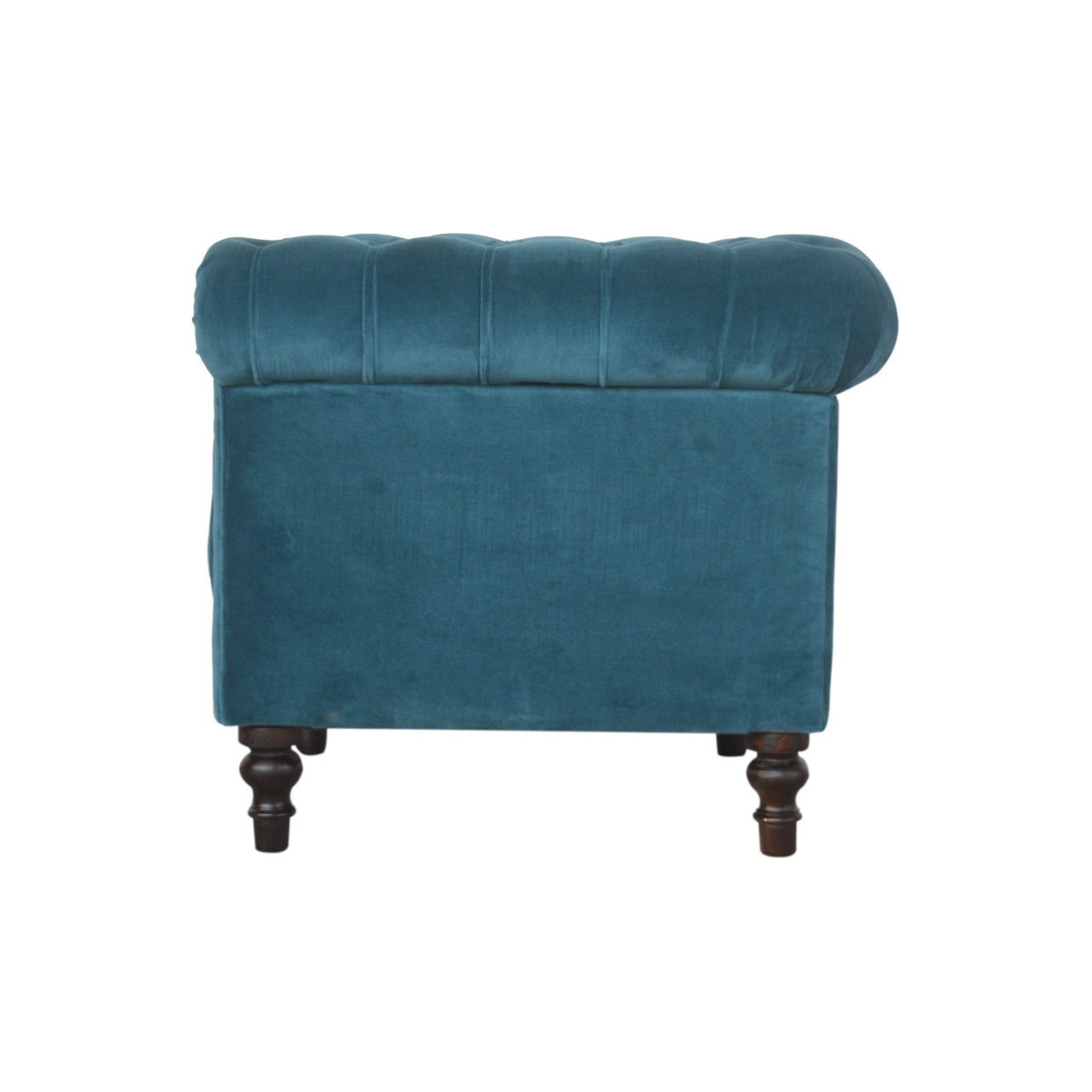 Teal Velvet Chesterfield Armchair - Image 3