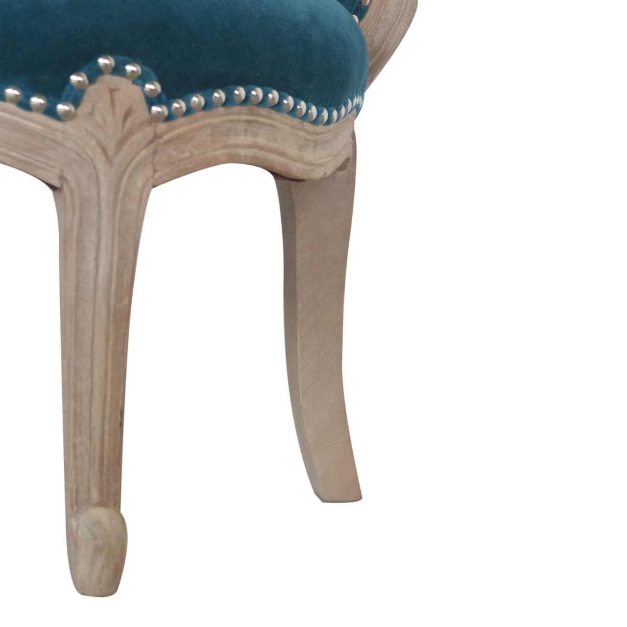 Teal Velvet Studded Chair - Image 6