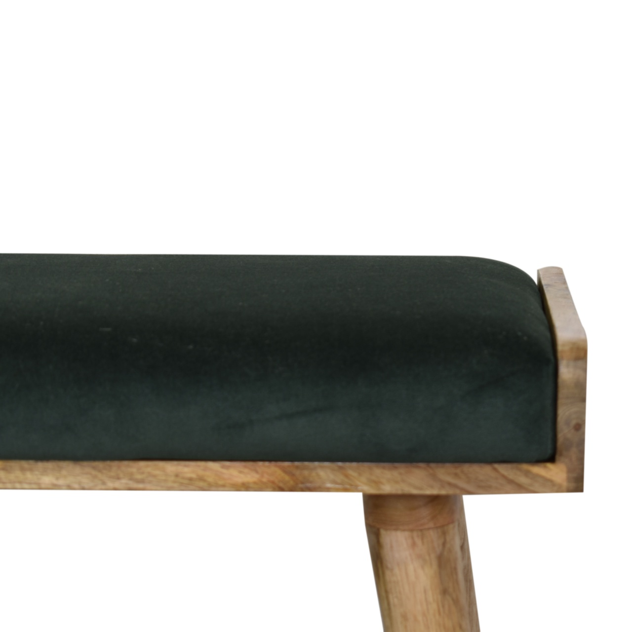 Emerald Velvet Tray Style Footstool - Image 6
