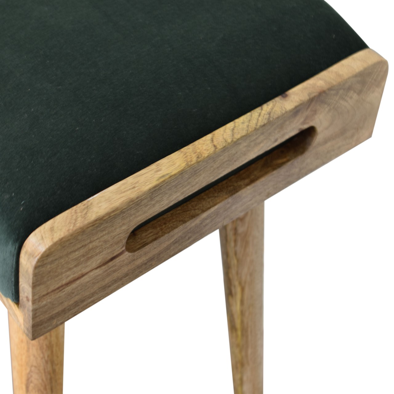 Emerald Velvet Tray Style Footstool - Image 7