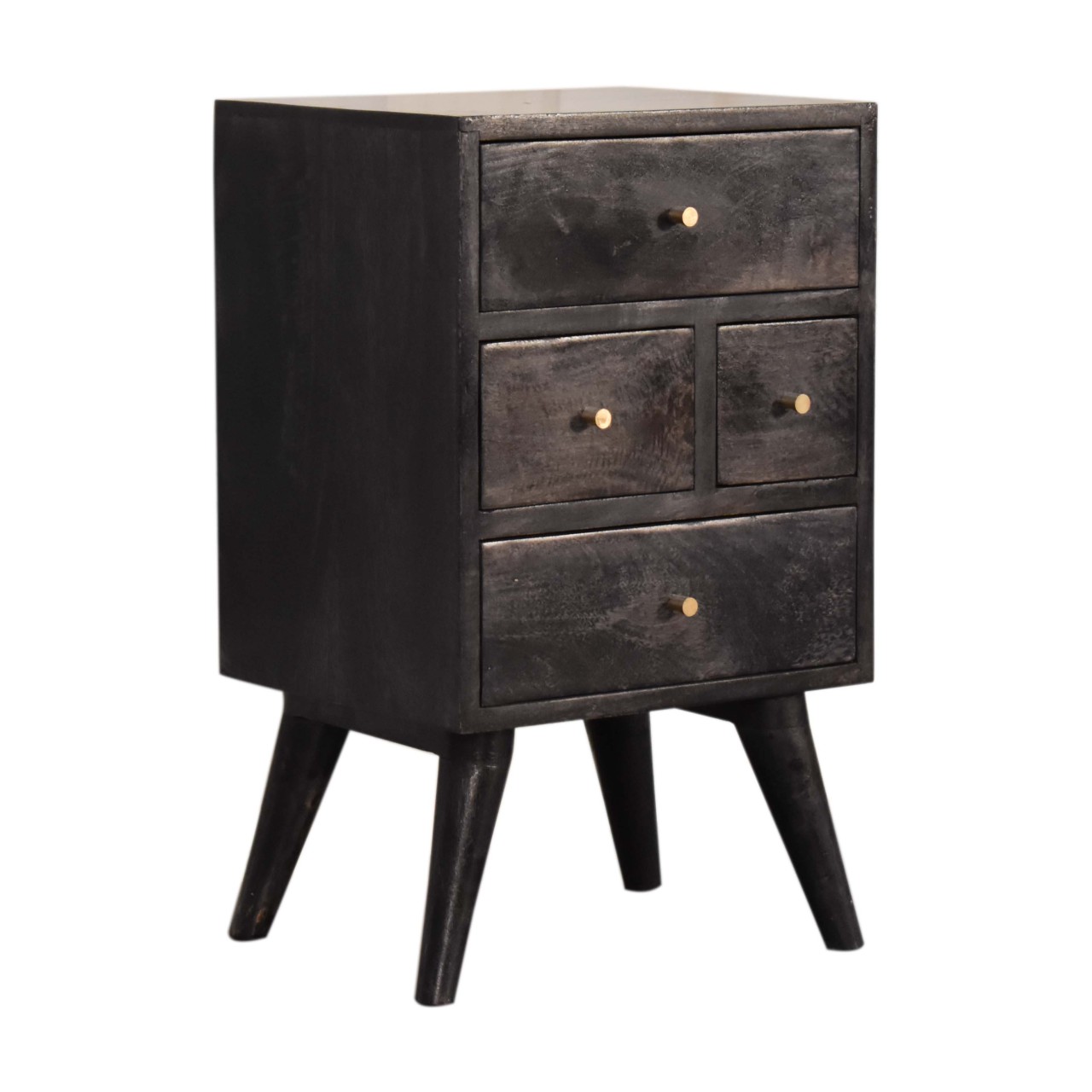 Multi Drawer Ash Black Bedside - Image 3