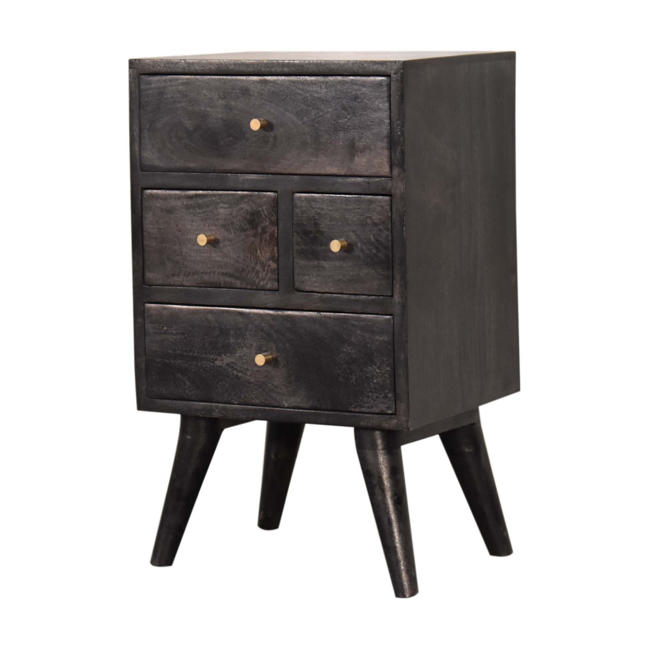 Multi Drawer Ash Black Bedside - Image 4